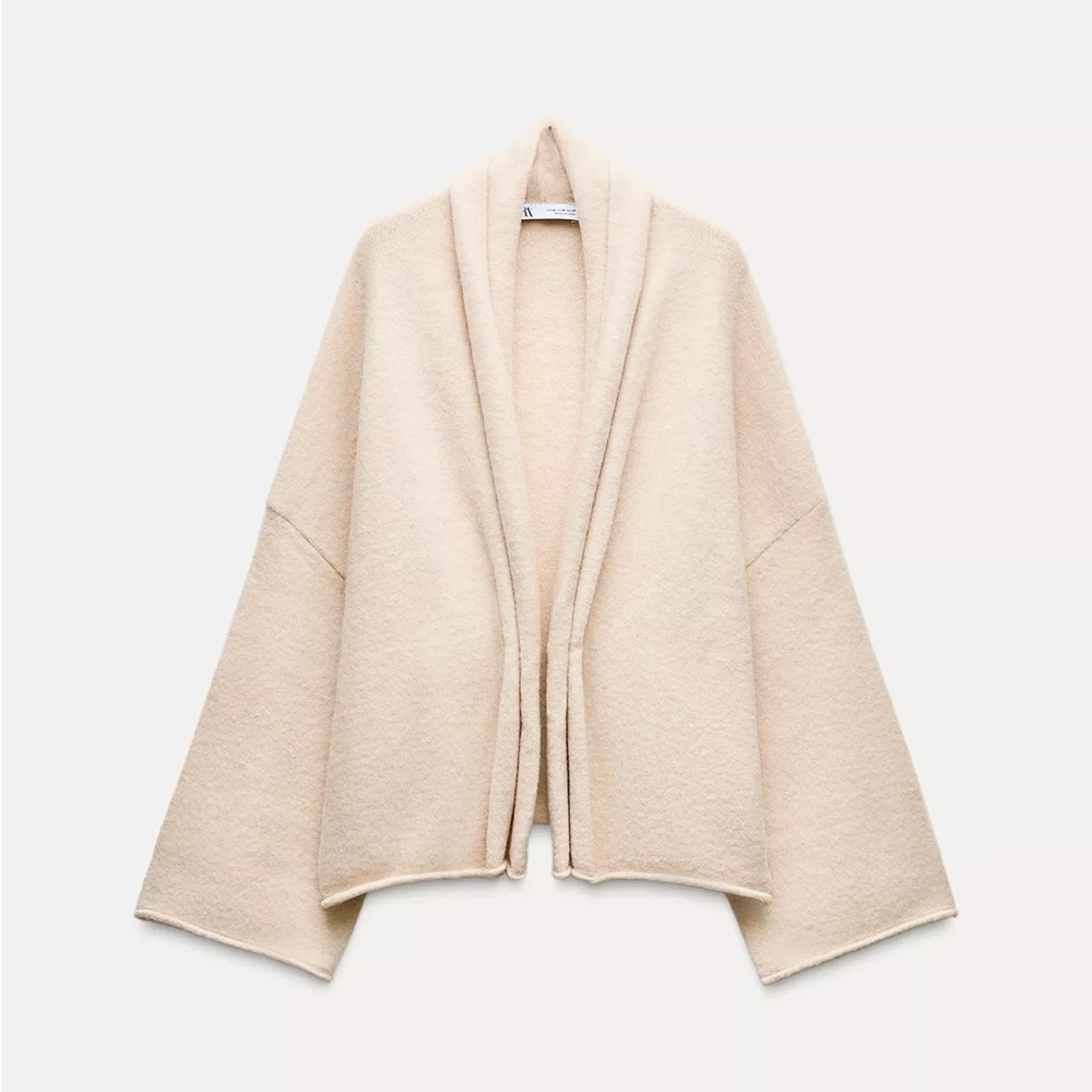 Zara cream sweater with gold appliqué